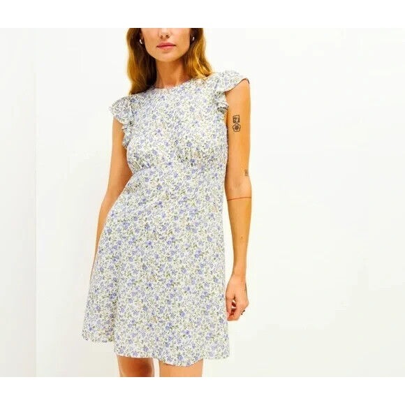 Reformation Idalia Dress Womens 12 Floral White Feminine Dainty Wedding Cottage - Picture 1 of 9